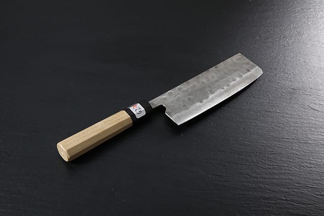 Nakiri knife [Maboroshi] + Octagonal handle with buffalo horn ferrule